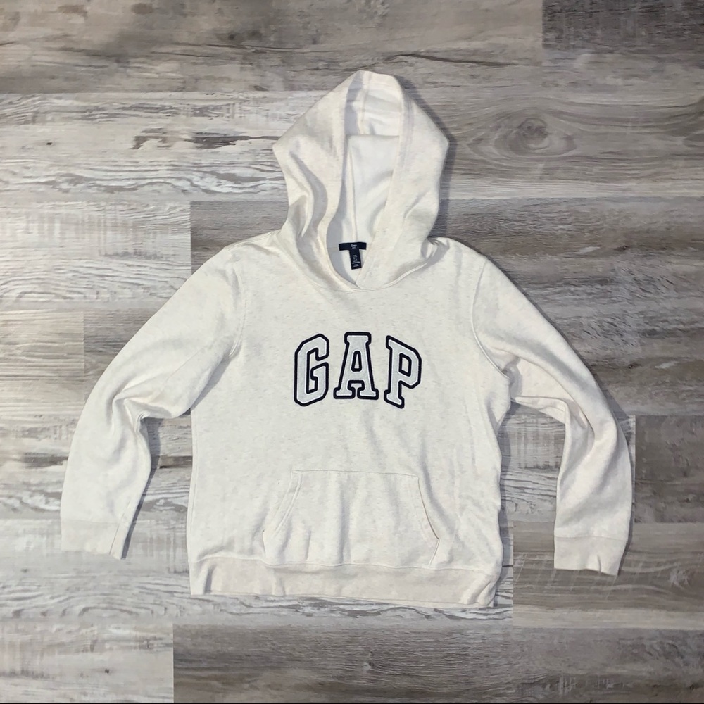 GAP hooded sweatshirt size large spellout